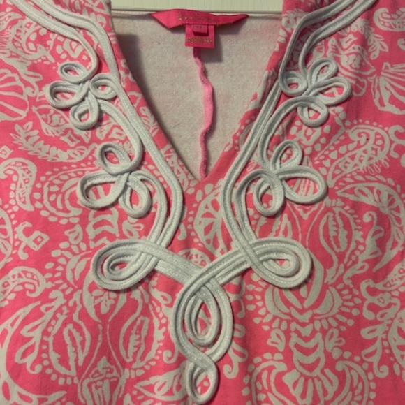 Lilly Pulitzer sleeveless dress pink lobsters and shells - size M - Picture 2 of 5